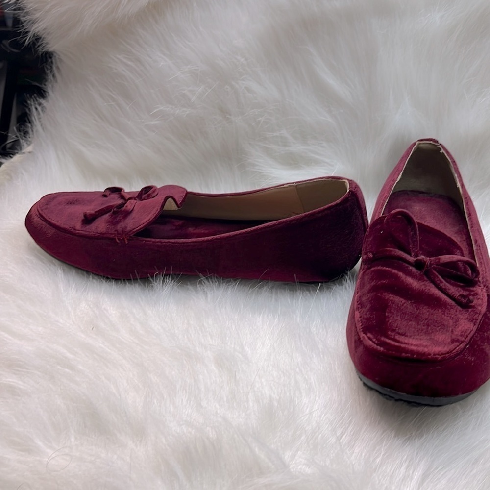 Basic Editions Wine Addison flat slip-on shoes, Women size 8.5 - Picture 3 of 7